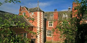 Audley Tower and the Courtyard at Hellens Manor, Much Marcle, Herefordshire