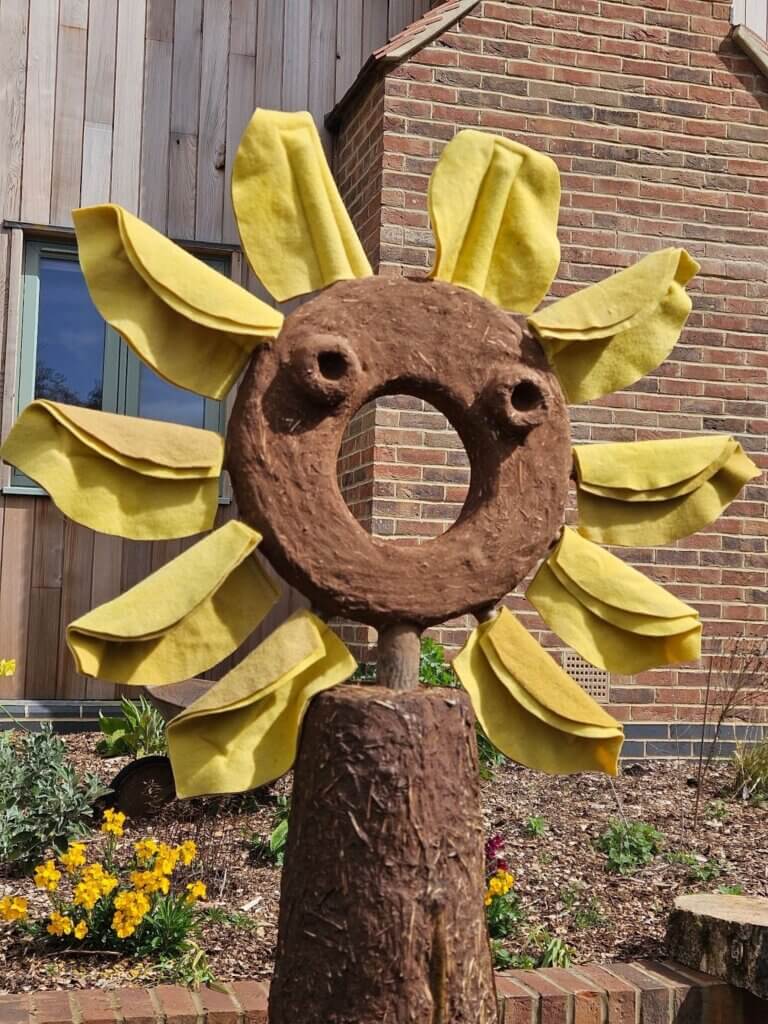 The Golden Valley Sundial - on the meadow at Hellens