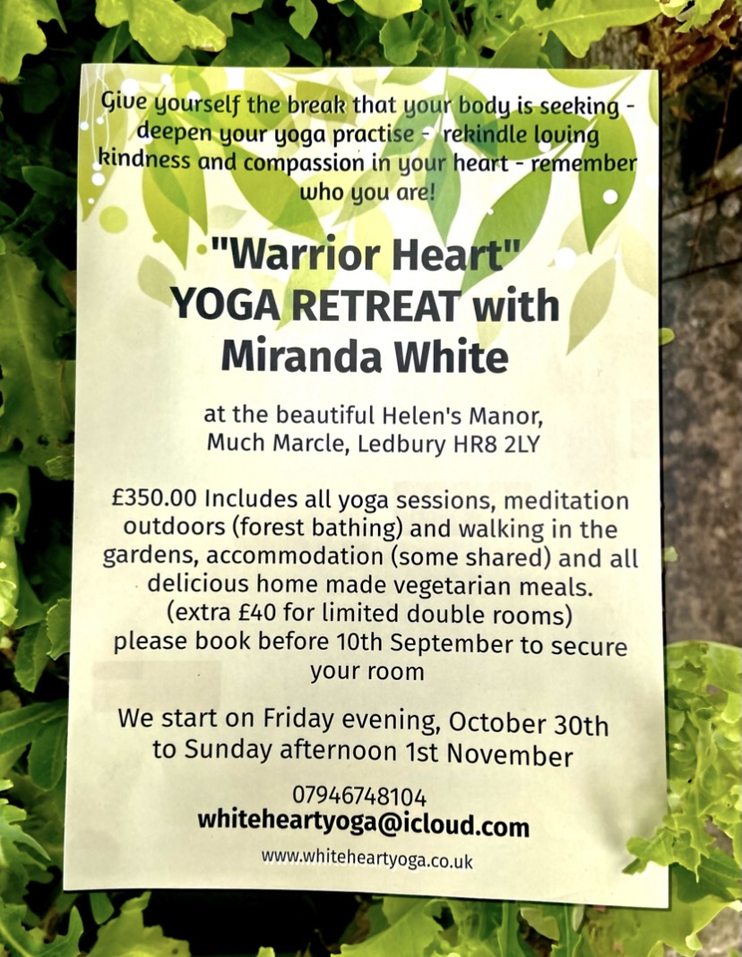 'Warrior Heart' Yoga Retreat with Miranda White